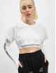 The Couture Club Tops sans manche Layered Gothic Print Crop blanc